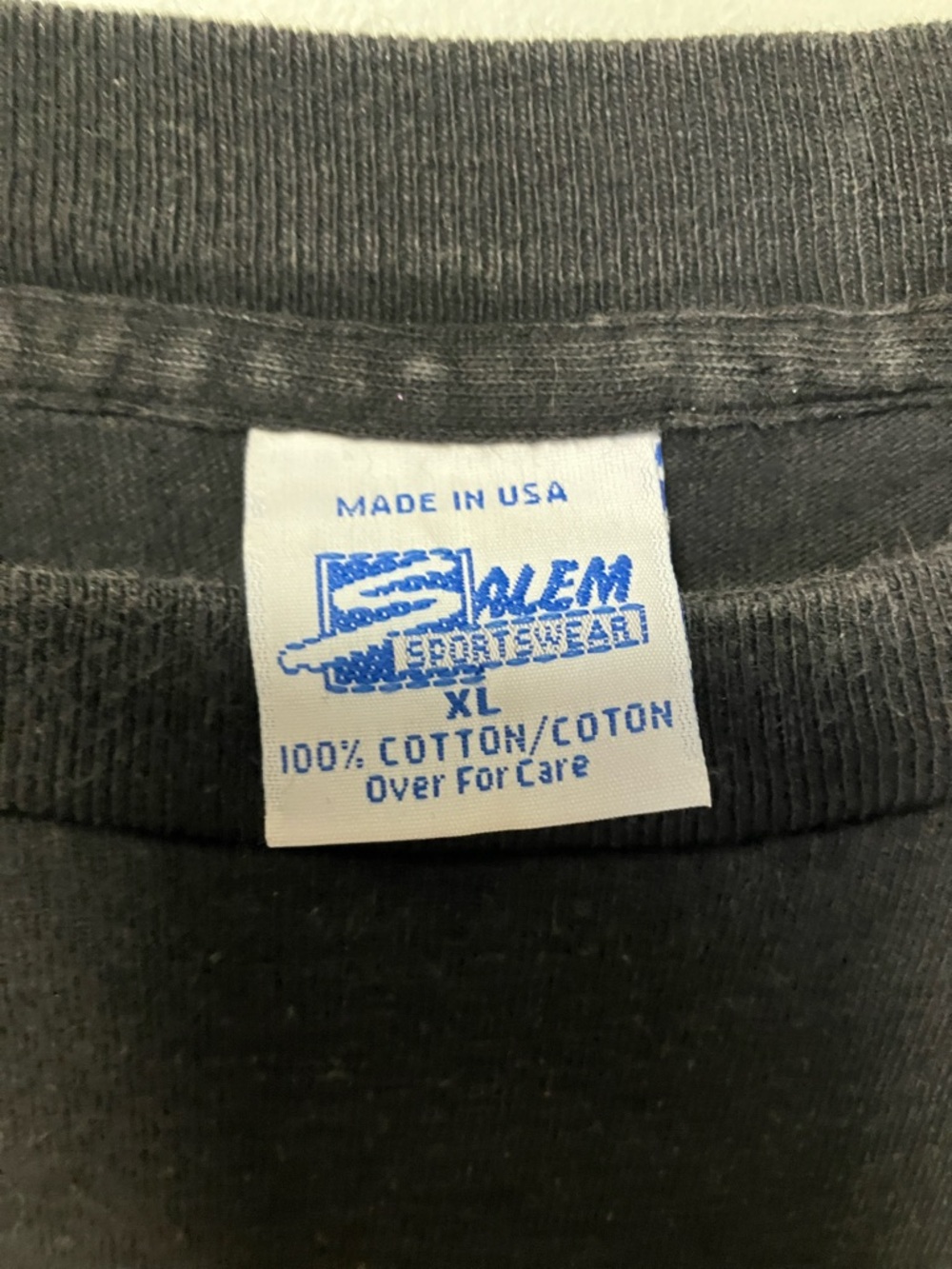 Vintage Salem Sportswear made in USA San Francisco 49ers Black Graphic Tee - Picture 3 of 5